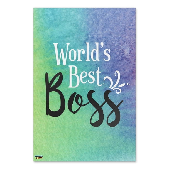 World's Best Boss Home Business Office Sign - Poster - 24" x 36" (61cm x 91cm)
