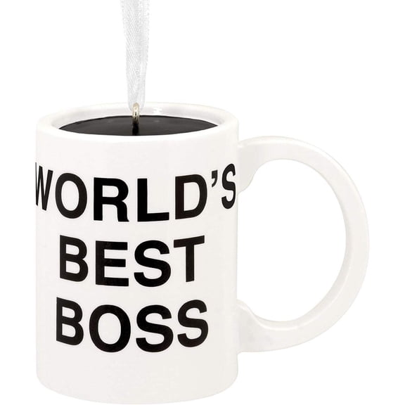 World's Best Boss The Office Coffee Mug Hallmark Ornament