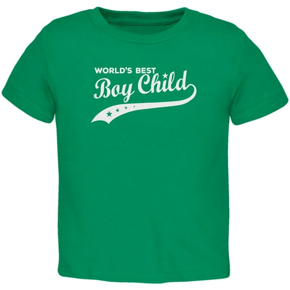 World's Best Boy Child Kelly Green Toddler T-Shirt - 3T