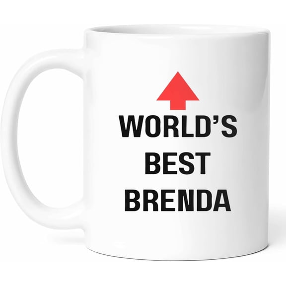 World's Best Brenda Mug - Friend Coffee Cup - Close Funny Gift From Family - Special Person Tea Mugs - Cups - 11 Oz Ceramic Gifts For Lovers, Birthday, Him, Her, Christmas, Appreciation Day