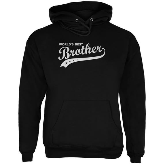 World's Best Brother Black Adult Hoodie - Small