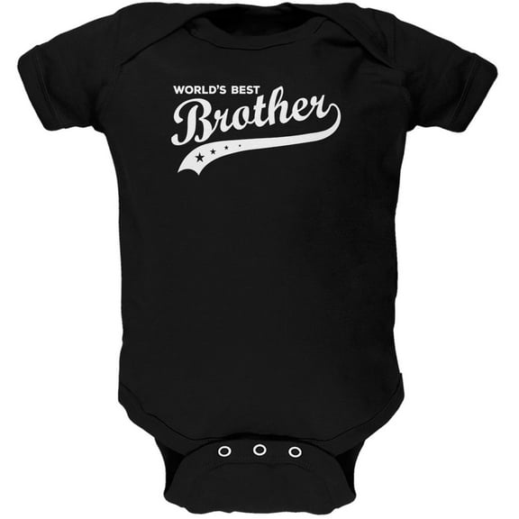 World's Best Brother Black Soft Baby One Piece - 3-6 months