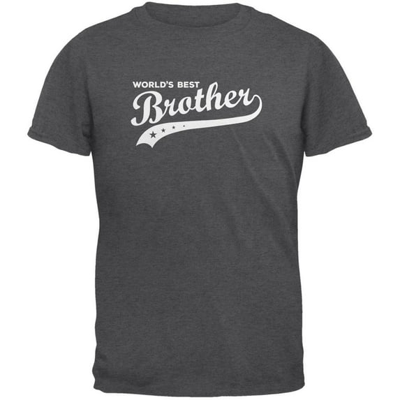 World's Best Brother Dark Heather Adult T-Shirt - Medium