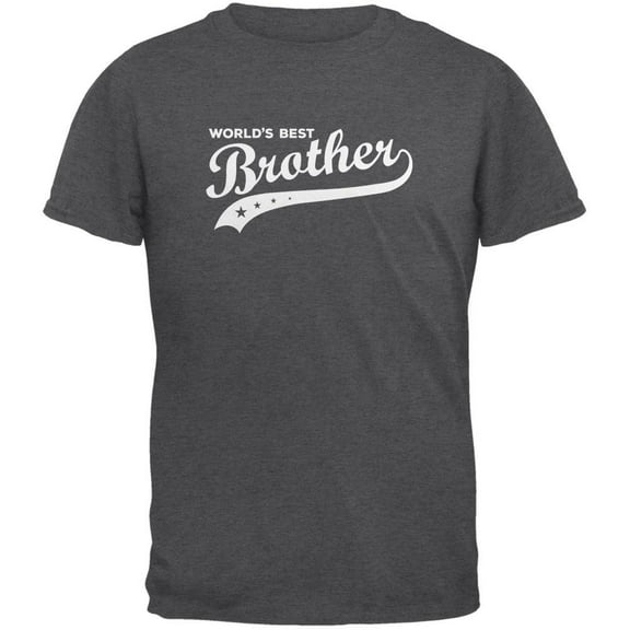 World's Best Brother Dark Heather Adult T-Shirt - X-Large