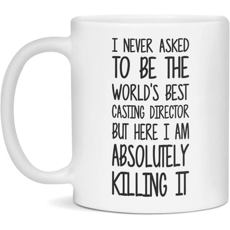World's Best Casting Director Mug, Funny Casting Director Quote, 11-Ounce White