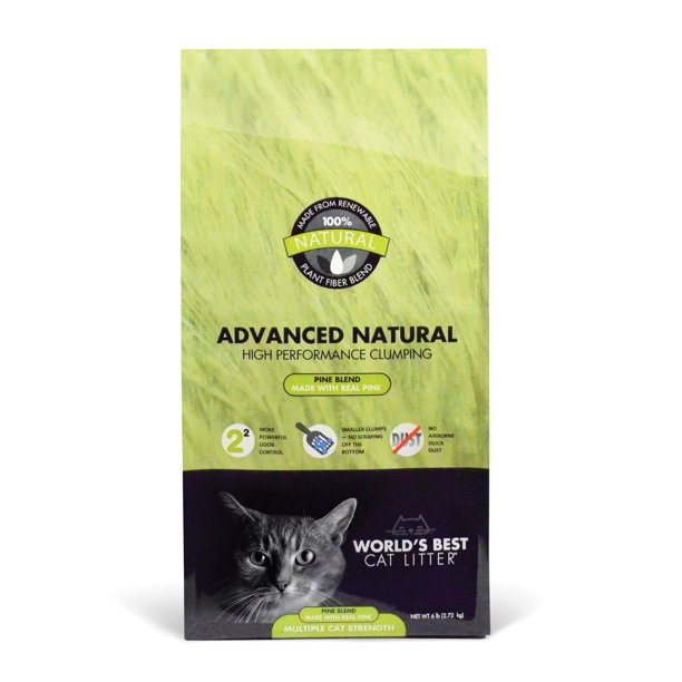 World's Best Cat Litter Advanced Natural Pine Blend Clumping Cat Litter, 6lb Bag