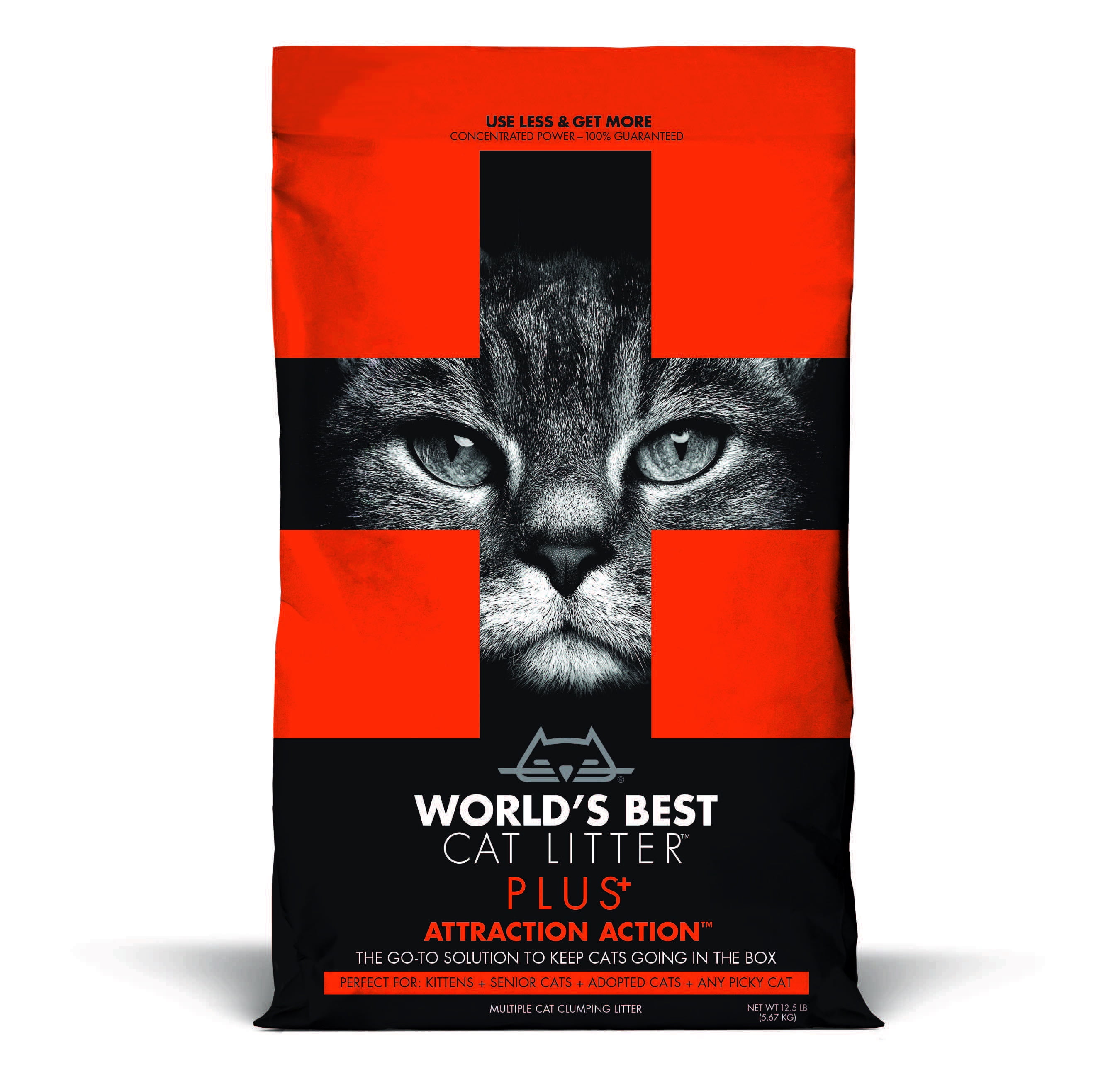 World's Best Cat Litter Attraction Action Cat Litter | Flushable | Clumping | 8 pounds