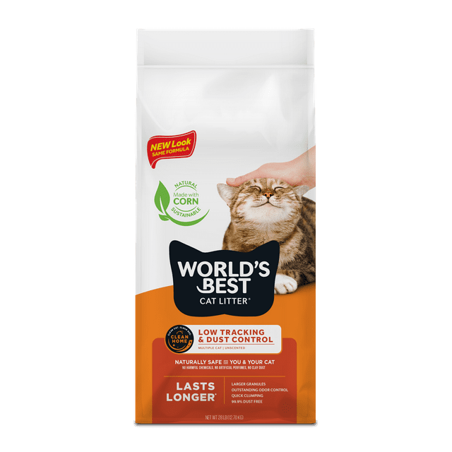 World's Best Cat Litter Low Tracking & Dust Control Unscented Cat