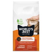 WORLDS BEST CAT LITTER Low Tracking & Dust Control Multiple Cat Unscented - Natural Ingredients, Quick Clumping, Flushable - Long-Lasting Odor Control & Easy Scooping- 15 lb Bag