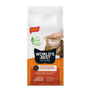 WORLD'S BEST CAT LITTER Low Tracking & Dust Control Multiple Cat Unscented - Natural Ingredients, Quick Clumping, Flushable - Long-Lasting Odor Control & Easy Scooping - 28 lb Bag