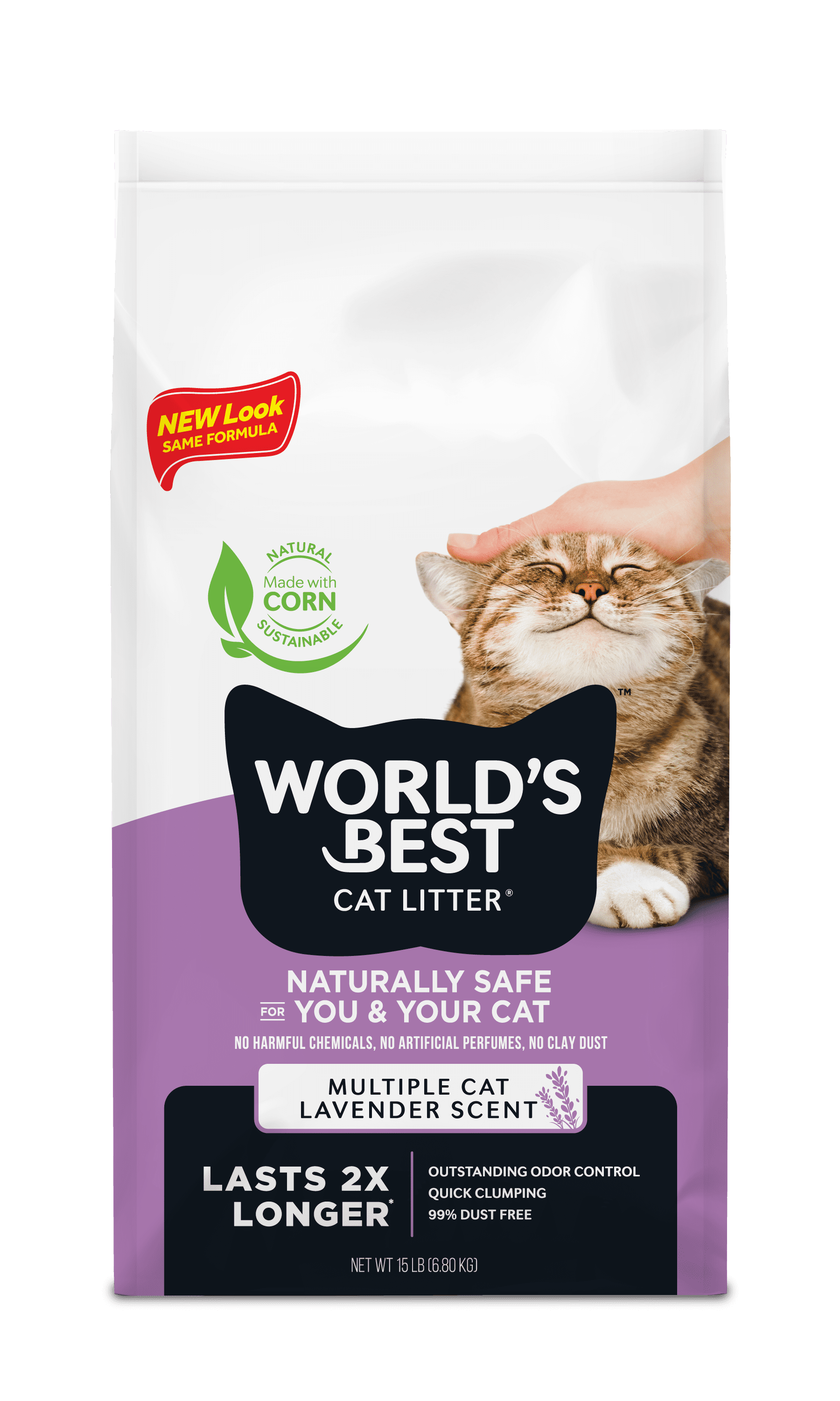 World's Best Cat Litter Multiple Cat Clumping Formula, Lavender Scented