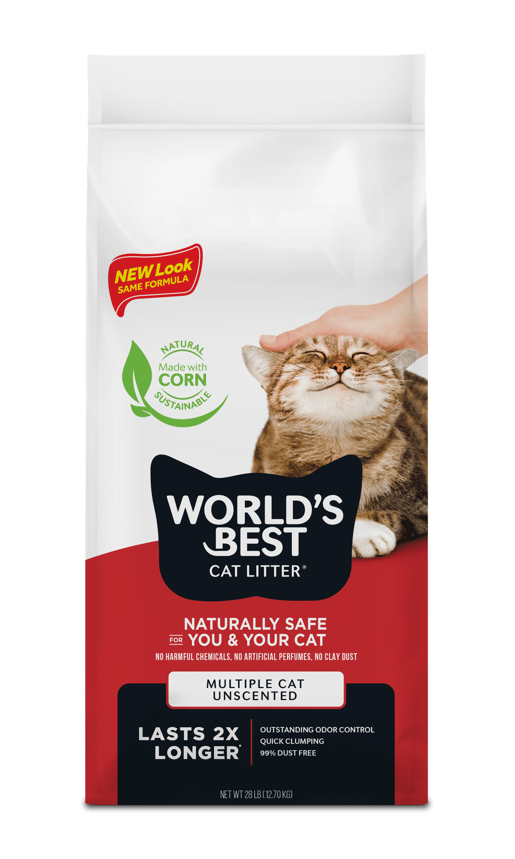 World's Best Cat Litter Multiple Cat Clumping Litter, 28-lb