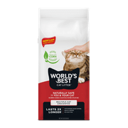 WORLD'S BEST CAT LITTER Multiple Cat Unscented - Natural Ingredients, Quick Clumping, Flushable, 99% Dust Free & Made in USA - Long-Lasting Odor Control & Easy Scooping - 8 lb Bag