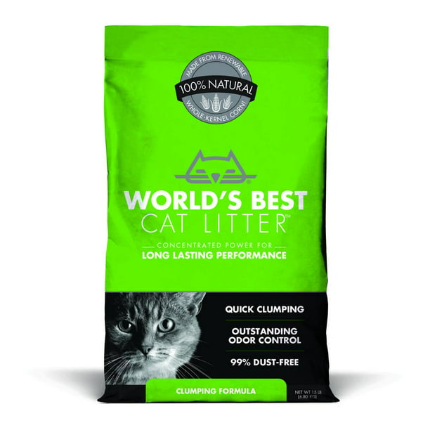 World's Best Cat Litter Original Unscented Natural Cat Litter 15 lb ...