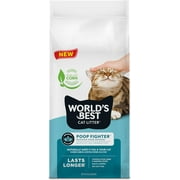 World's Best Cat Litter Poop Fighter Litter | Flushable | 99% Dust Free | Clumping | 8 lb