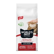 World s Best Cat Litter Ultra Absorb Unscented, Made from Corn, Quick Clumping, Flushable, 99% Dust Free, Long-Lasting Odor Control & Easy Scooping, 8 Pound Bag