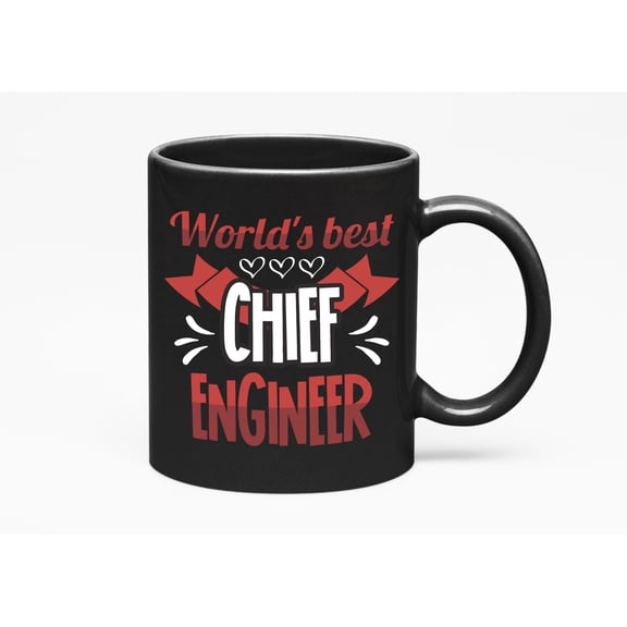 World's Best Chief Engineer, Black 11oz Ceramic Mug