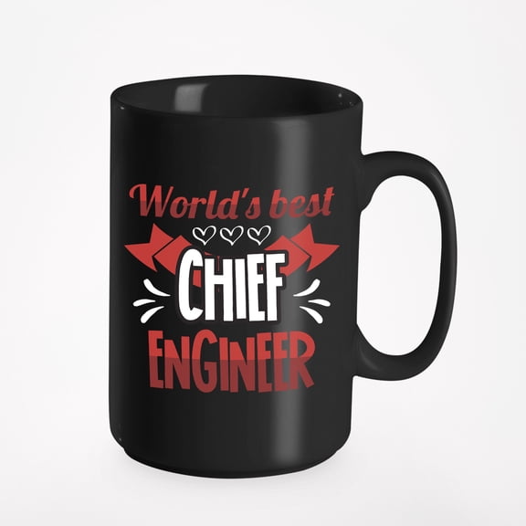 World's Best Chief Engineer, Black 15oz Ceramic Mug