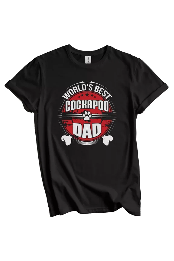 World's Best Cockapoo Dad Dog Owner T-Shirt Gift for Men Women Unisex Tee