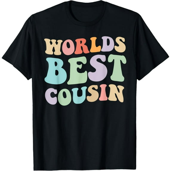 World's Best Cousin Retro Graphic – Fun and Colorful Cousin T-Shirt