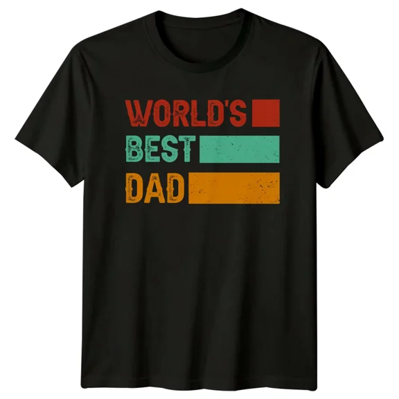World's Best Dad T-Shirt Fathers Day Gift Mens Womens Tee