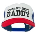 thumbnail image 1 of World's Best Daddy Embroidered Foam Mesh Back Cap - Red White Royal OSFM, 1 of 5