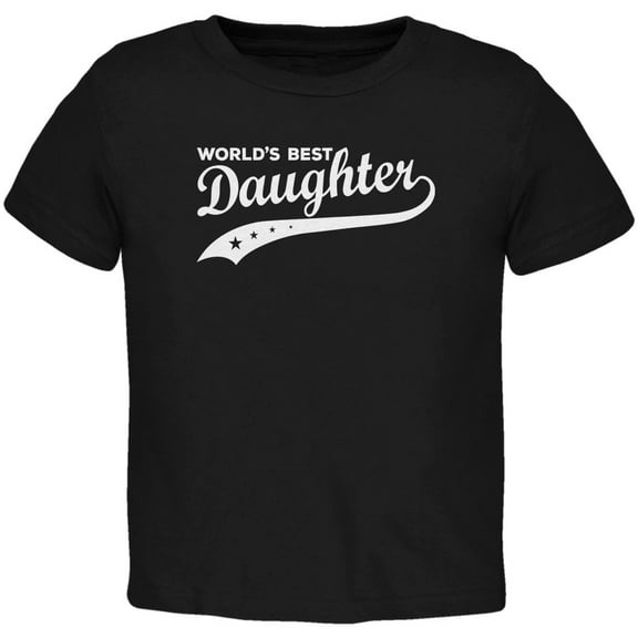 World's Best Daughter Black Toddler T-Shirt - 4T