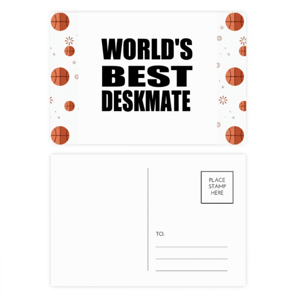 World's Best Deskmate Graduation Season Basketball Postcard Set Thanks Card Mailing Side 20pcs