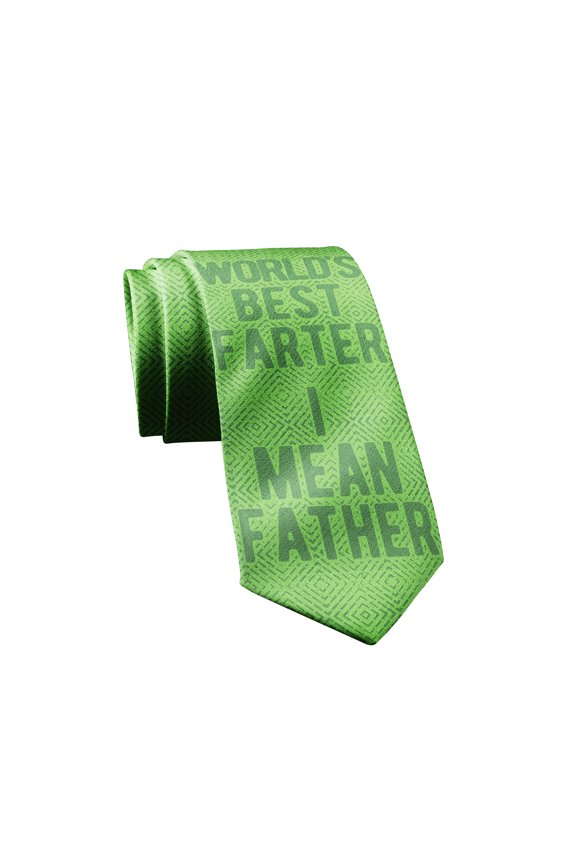 World's Best Farter I Mean Father Necktie Novelty Neckties for Men Farting Funny Ties Fart Tie