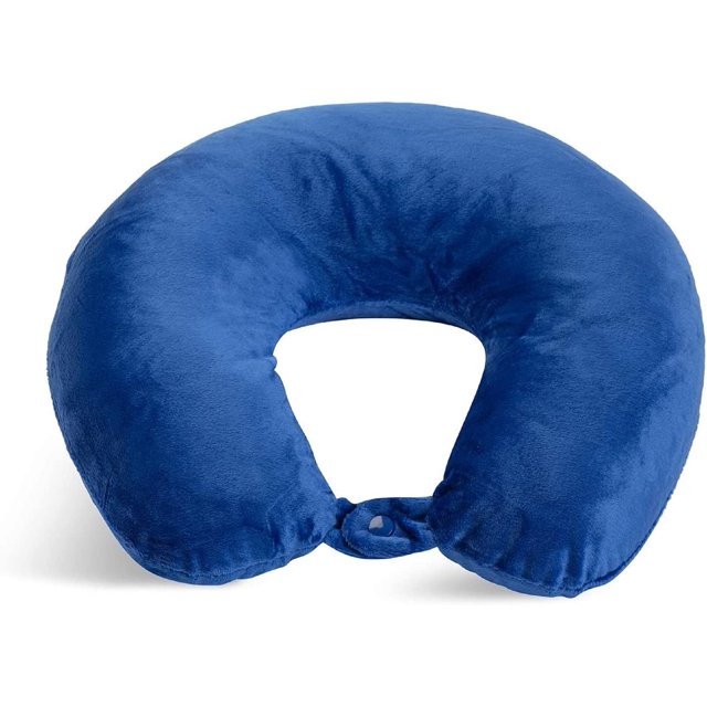 World's Best Feather Soft Microfiber Neck Pillow, Cobalt