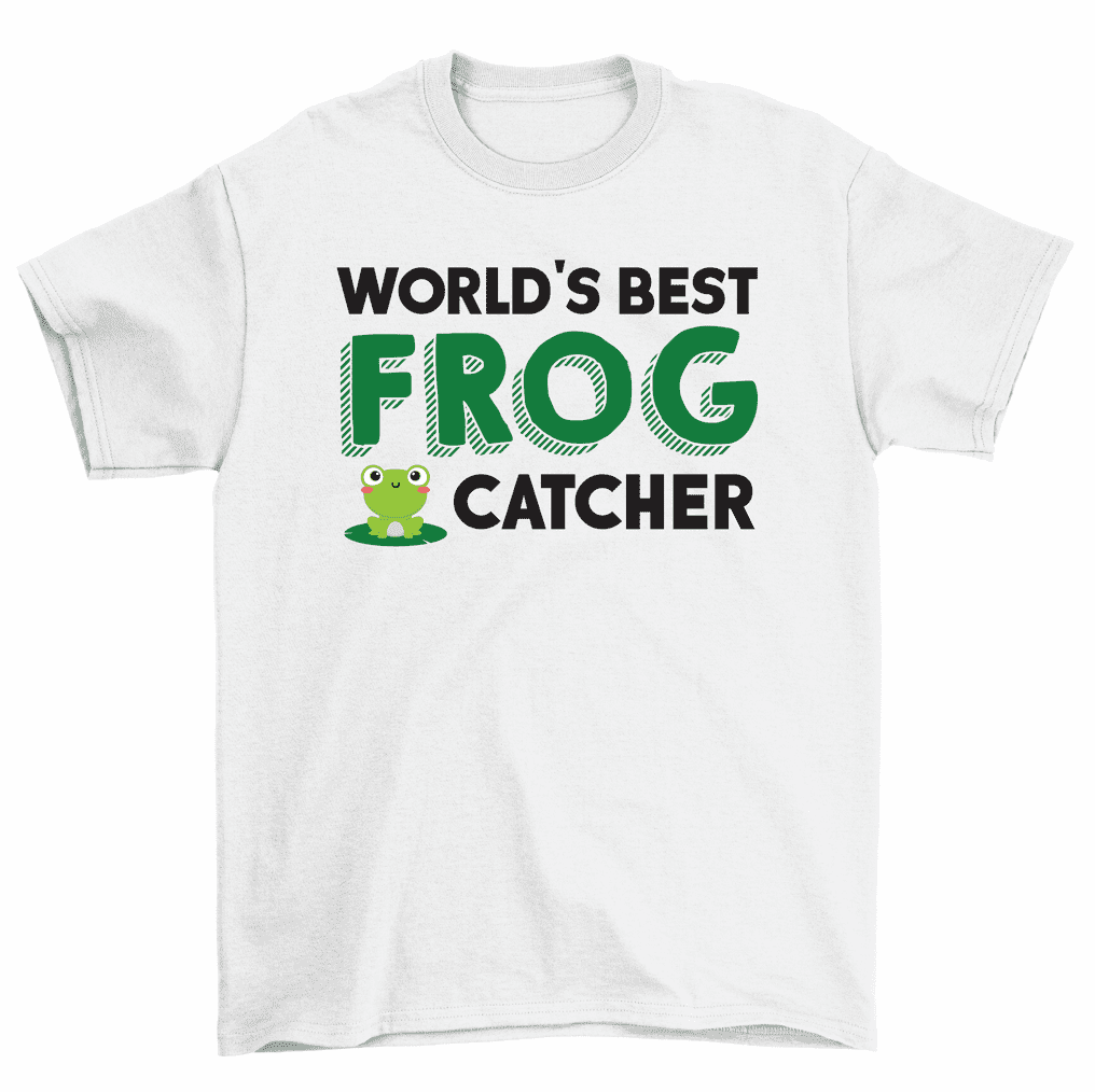 World's Best Frog Catcher T-Shirt Frog Hunter Frog Lover Tee Men