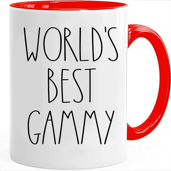 World's Best Gammy Mug | Gammy Rae Dunn Style Coffee Cup | Rae Dunn Inspired | The Best Gammy Ever Coffee Mug | Gammy Birthday Mug For Gammy Coffee Mug Tea Cup 11oz (11Oz, Accent Mug)