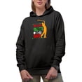 thumbnail image 1 of World's Best Golf Dad with a Ball & Swinging Golf Player, Golfing or Golfer Themed Merch Gift, Black Hooded Sweatshirt or Hoodie, 3XL, 1 of 5