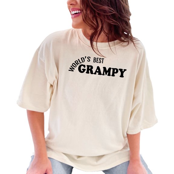 World's Best Grampy Merch, Ivory Comfort Colors T-Shirt, Large