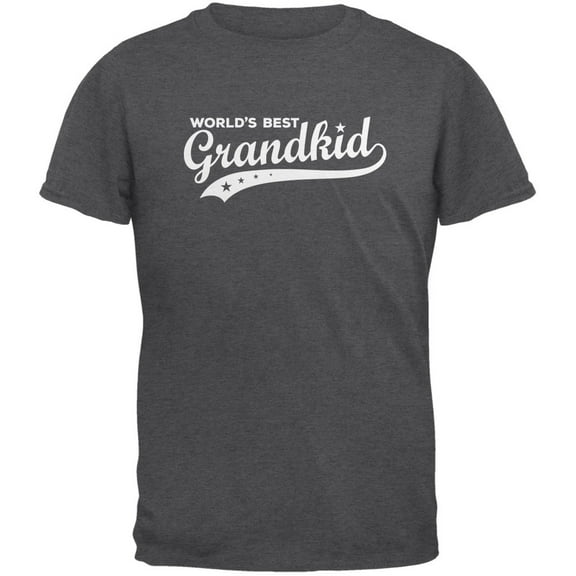 World's Best Grandkid Dark Heather Adult T-Shirt - Small