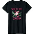 thumbnail image 1 of World's Best Grandma Shirt Gift For Grandma Flower T-Shirt, 1 of 3