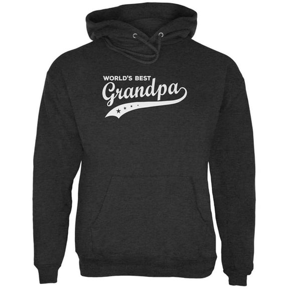 World's Best Grandpa Mens Hoodie Charcoal Heather LG