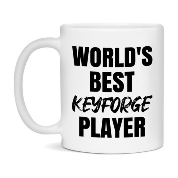 World's Best Keyforge Player Mug, Funny Card Game Player Gift, 11Oz Or 15Oz White Ceramic Mug