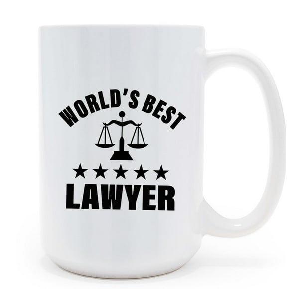 World's Best Lawyer 15oz Coffee Mug - Funny & Unique Gift for Lawyers, Legal Professionals, Graduation, and Thank-You, Lawyer Water Cup, New Lawyer Incentive Gift