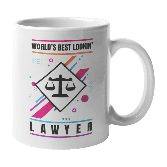 World's Best Lookin' Lawyer feat Scales of Justice Coffee & Tea Gift Mug Cup (11oz)