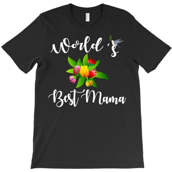 World's Best Mama Themed Funny and Cute Themed Gift for a World's Best H1271 T-Shirt, for Men and Women, Up to Size 5XL
