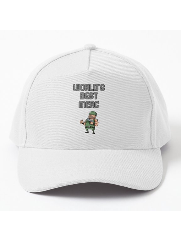 World's Best Merc Baseball Cap, Mercenary-Inspired Statement Design, Classic Hat