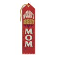 thumbnail image 1 of World's Best Mom Award Ribbon - Red Case Pack 36, 1 of 1