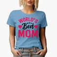 thumbnail image 1 of World's Best Mom, Mother's Day, Baby Blue T-Shirt, Medium, 1 of 5