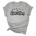 thumbnail image 1 of World's Best Mom Mother's Day Women's Short Sleeve T-shirt Graphic Tee-Sports Grey-xl, 1 of 4