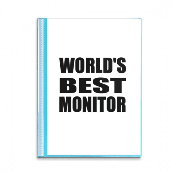 World's Best Monitor Graduation season Book Sheet Protectors Portfolio Binder Folder
