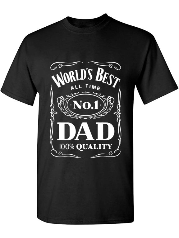 Worlds Best No. 1 Dad Daddy Father Day giftsT-Shirt Black