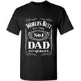 thumbnail image 1 of World´s Best No. 1 Dad Daddy Father Day giftsT-Shirt Black, 1 of 5