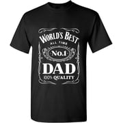 World s Best No. 1 Dad Daddy Father Day giftsT-Shirt Black