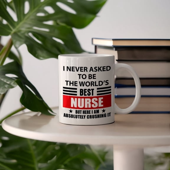 World's Best Nurse Funny Ceramic Mug, Medil Nursing Coffee Cup, Gift Nurse, oz & oz Mug Sizes.